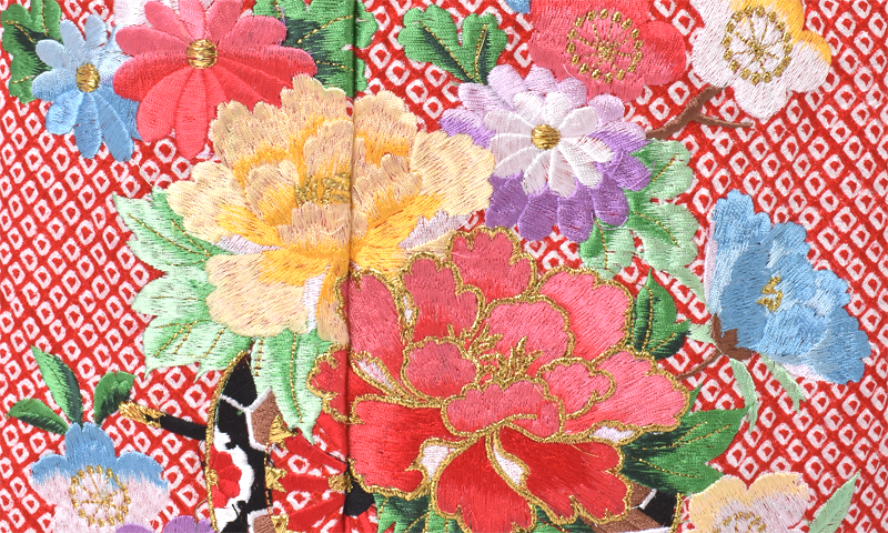 七歳祝着【絞り・刺繍】