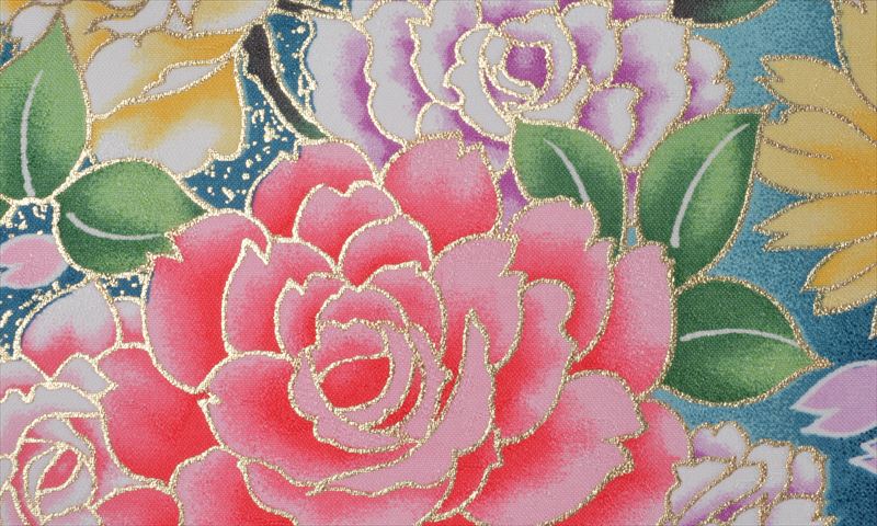 卒業袴（水色・洋花）
