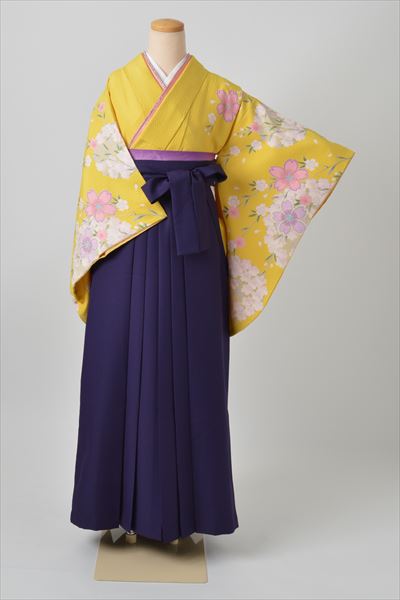 卒業袴（黄色・桜）
