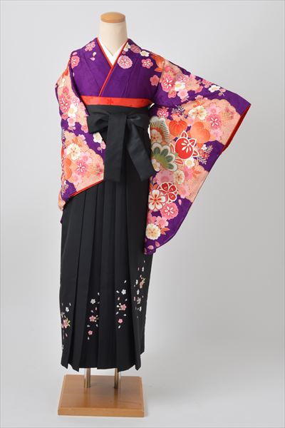 卒業袴（紫・和モダン）