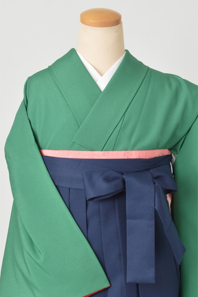 卒業袴(緑・無地）