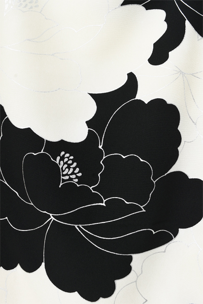 卒業袴[振袖/モノトーン/牡丹]