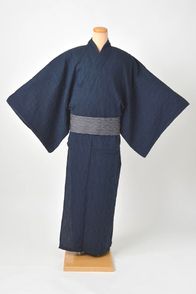 浴衣[169-179cm]（紺地・ストレッチタイプ）