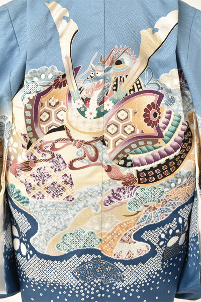 五歳祝着セット［ブルー・兜］