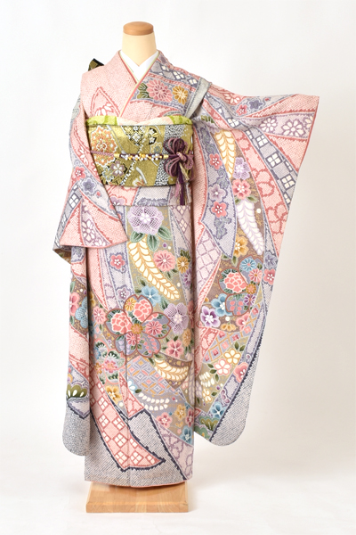 振袖[ピンク紫・総絞り]