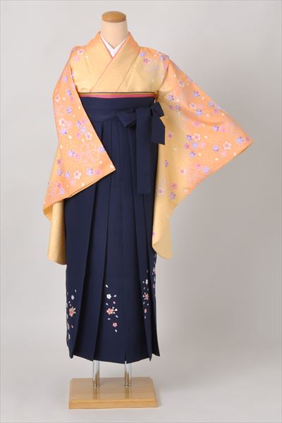 卒業袴(オレンジ・クリーム・桜)