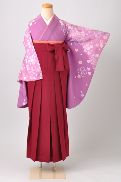 卒業袴[淡い紫色・桜]