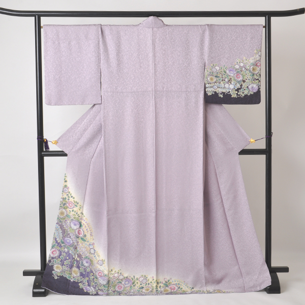 訪問着[紫色に辻が花模様]