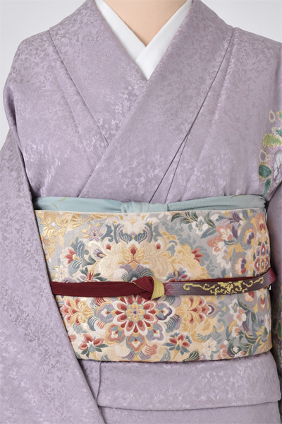 訪問着[紫色に辻が花模様]