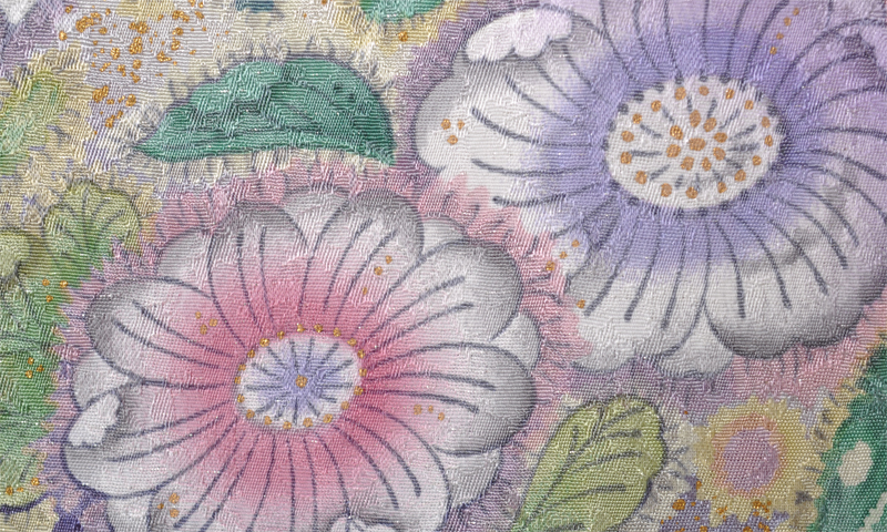 訪問着[紫色に辻が花模様]
