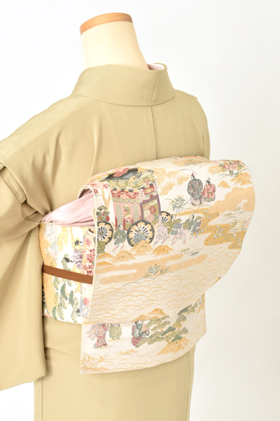 訪問着[茅色・松]