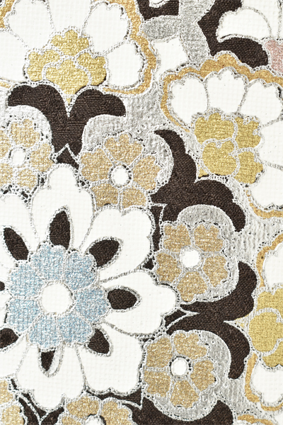 訪問着[黒茶・華文]