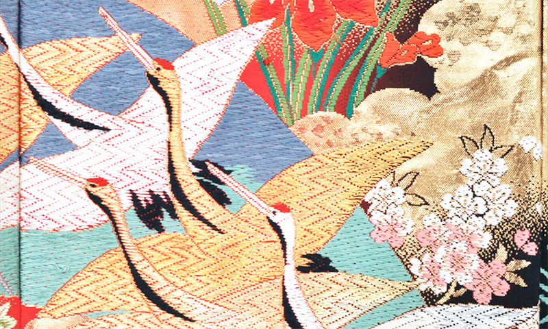 打掛(赤地・金箔と鶴)