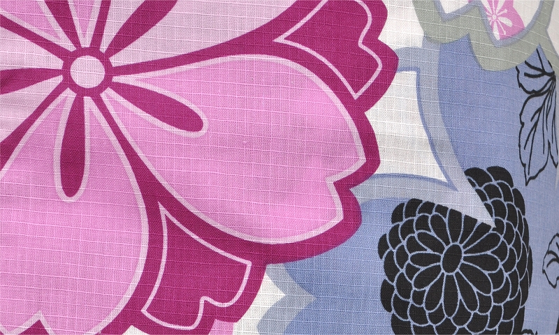 ゆかた(白地・大輪の桜)