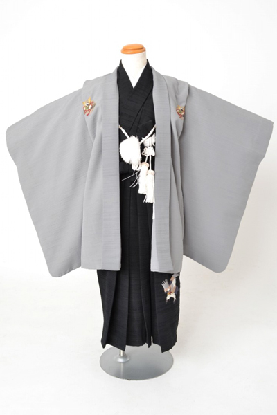 5歳祝着[灰色・無地]