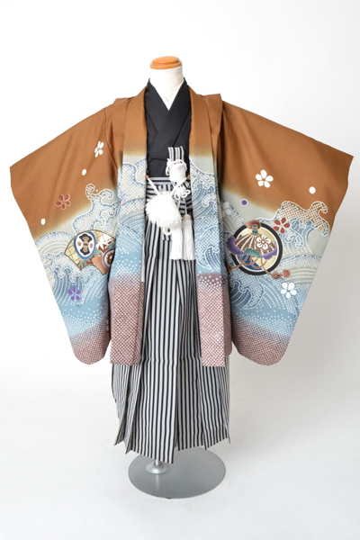 5歳祝着[茶色・鷹]