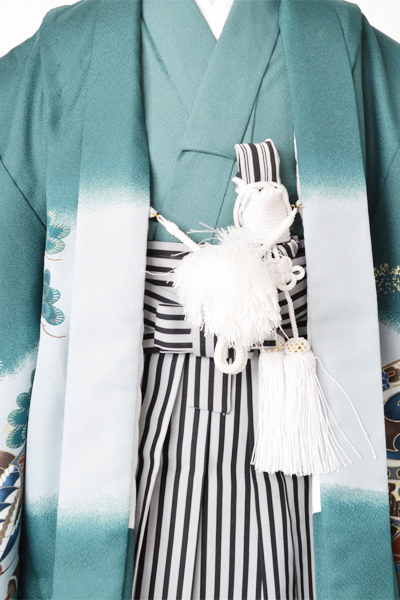 5歳祝着[深緑色・兜]