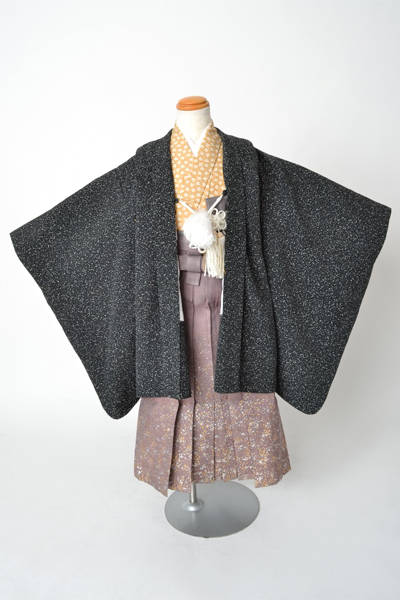 5歳祝着[黒色・鮫小紋]