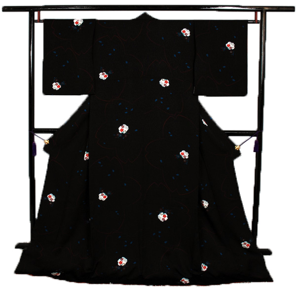 小紋(大)黒・花