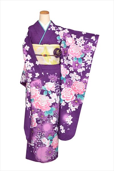 振袖(紫・ぼたん)
