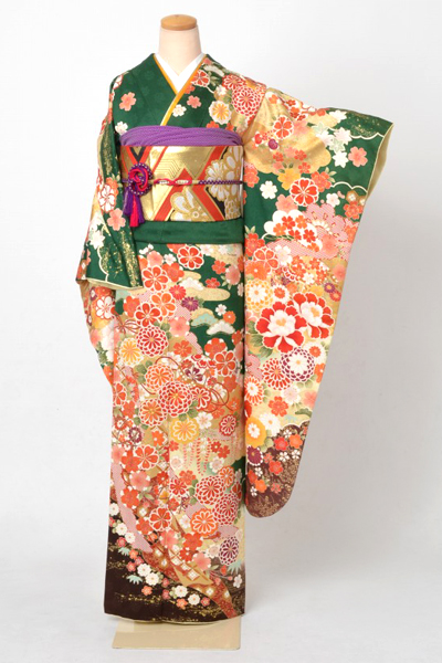 振袖[緑・菊・毬]