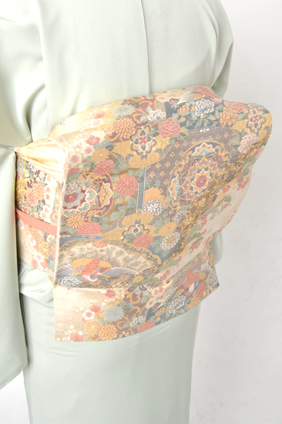 訪問着[薄緑色・箔]