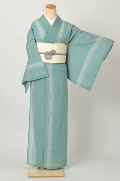 紗(水色・縞)