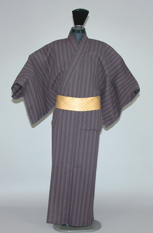 ゆかた[165-175cm](こげ茶縞)
