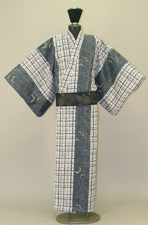 ゆかた[166-176cm](格子・隈取)