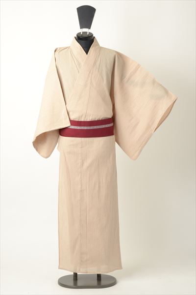 浴衣[175-185cm](縮み･ベージュ)