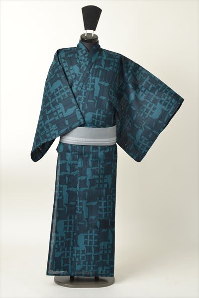 浴衣[165-175cm](ASHGRACE･納戸色)