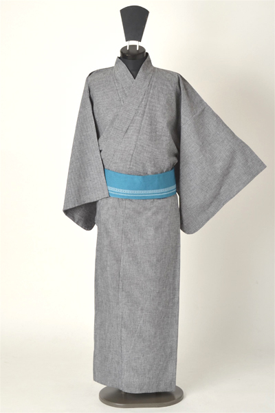 浴衣［168〜178ｃｍ］グレー縞