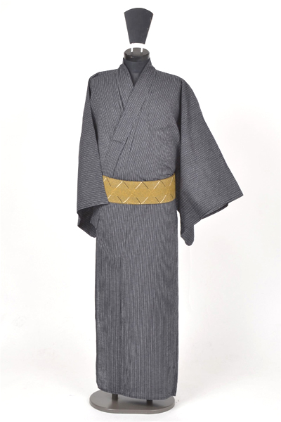 浴衣［180〜190ｃｍ］(黒白の縞模様)