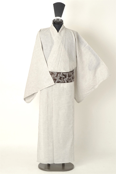 浴衣［180〜190ｃｍ］(白地の十字絣)