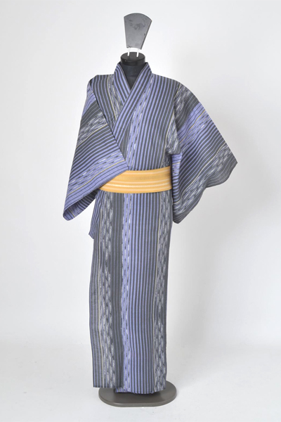 浴衣［169cm〜179cm］(青地の縞模様)