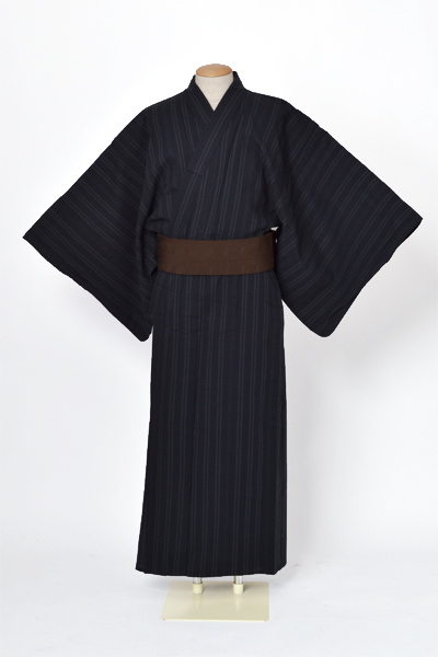 浴衣[165-175cm]黒・縞