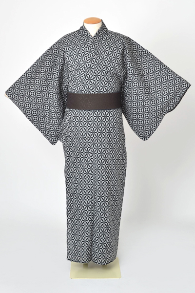 浴衣[165-175cm]黒・七宝